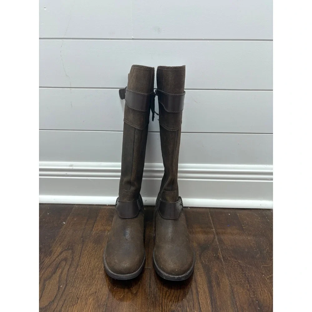 Ugg Dayle Size 9 Tall Color Brown Women Boots 1007671 Leather Knee Equestrian
